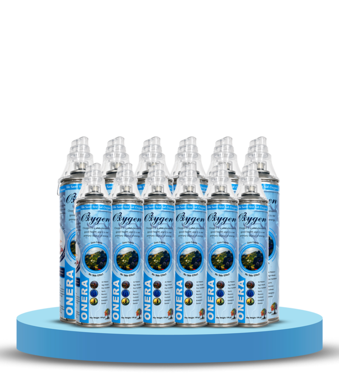 ONERA Portable Oxygen Can | Instant Fresh Oxygen Spray for Travel, Fitness & Emergency Use (Pack Of 12)