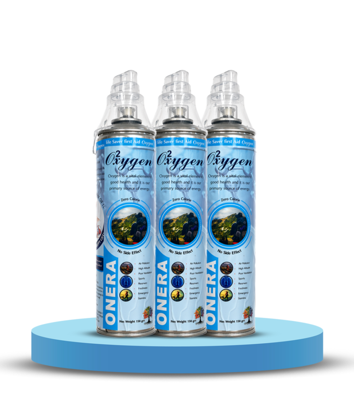 ONERA Portable Oxygen Can | Instant Fresh Oxygen Spray for Travel, Fitness & Emergency Use (Pack Of 3)