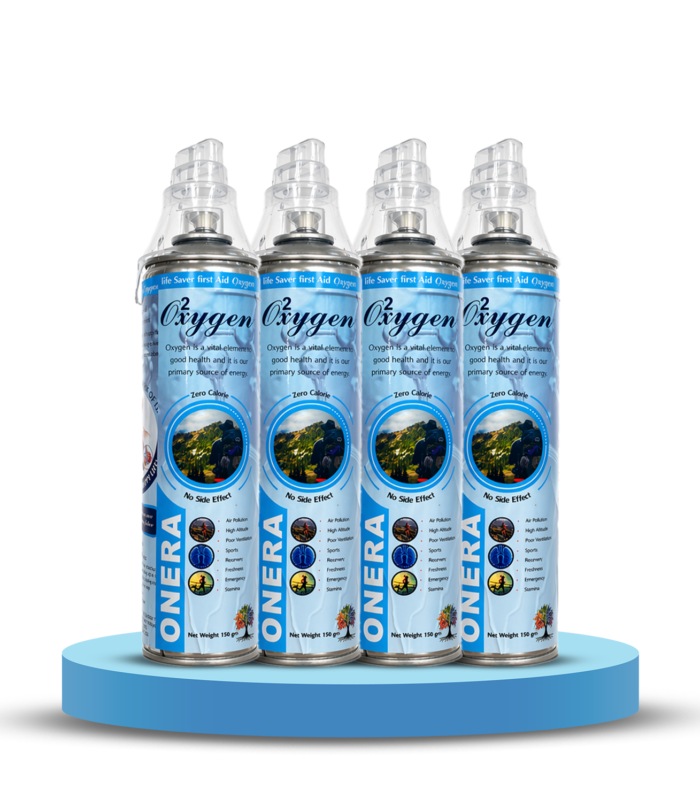 ONERA Portable Oxygen Can | Instant Fresh Oxygen Spray for Travel, Fitness & Emergency Use (Pack Of 4)